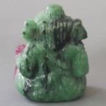 KG-079 Natural Unheated/Untreated Burmese Ruby in Zoisite carved ganesh ganesha Hindu God Deity Talisman Buddha amulet gemstone statue